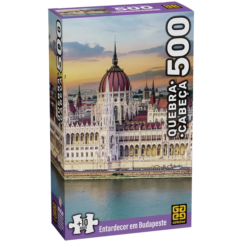 Quebra-cabeça 500 peças Entardecer em Budapeste Grow