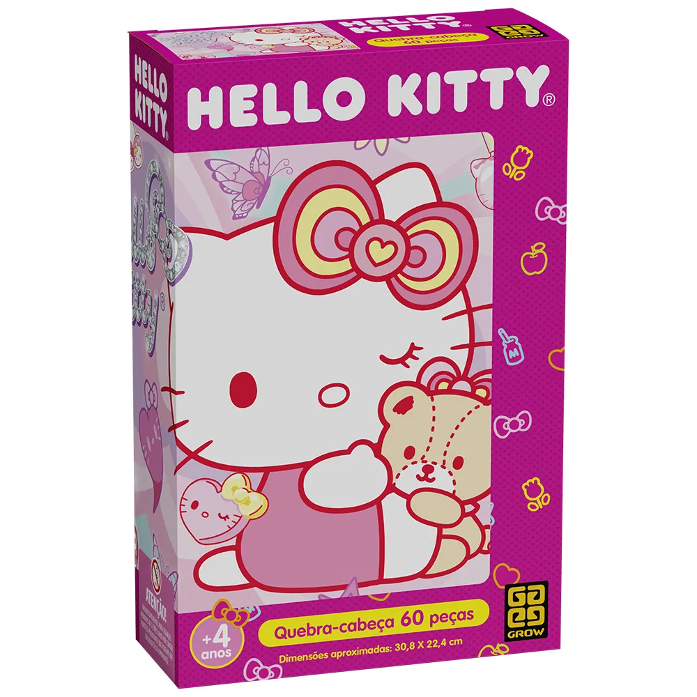Quebra-cabeça 60 peças Hello Kitty Brilhante