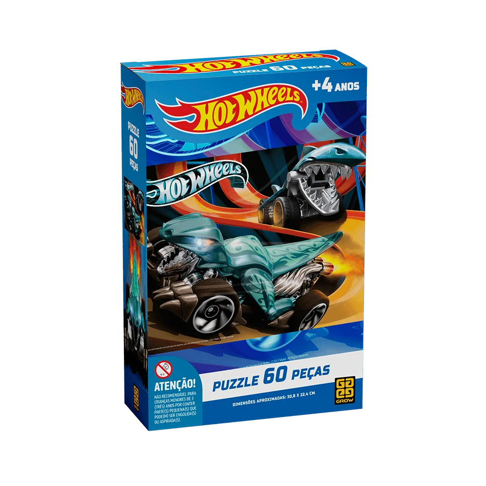 Quebra-cabeça 60 peças Hot Wheels